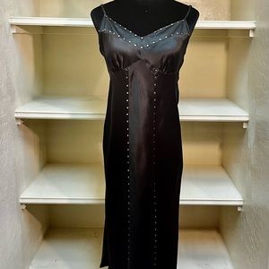 A black silk dress